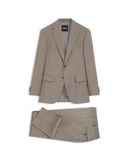 Boss Gray Two-Piece Regular-Fit Suit for men