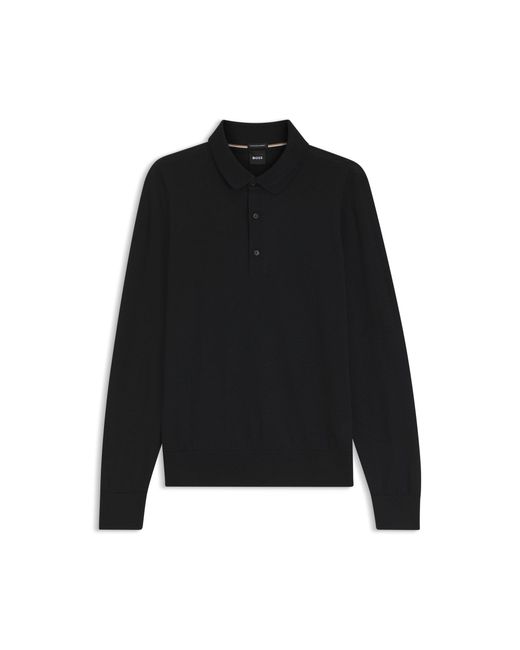 Boss Black Regular-Fit Knit Polo for men
