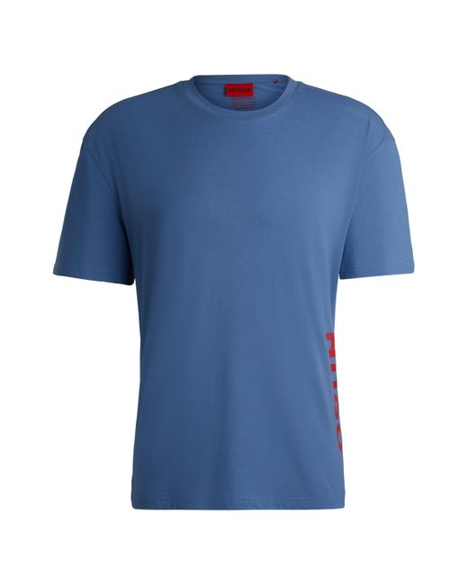 HUGO T-Shirt aus Baumwoll-Jersey mit UV-Schutz von LSF 50+ in Blue für Herren
