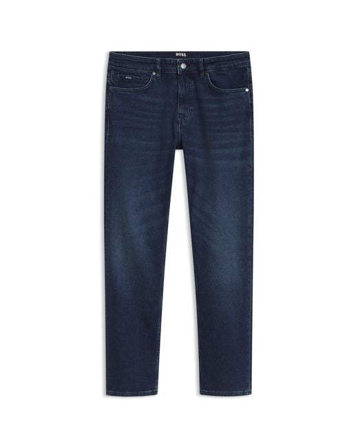Boss Blue Delaware Slim-Fit Jeans for men