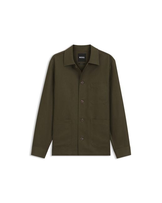 Boss Green Relaxed-Fit Overshirt for men