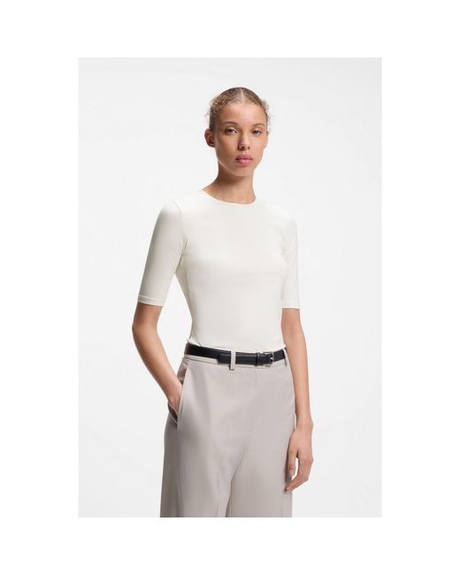 HUGO White Slim-Fit T-Shirt