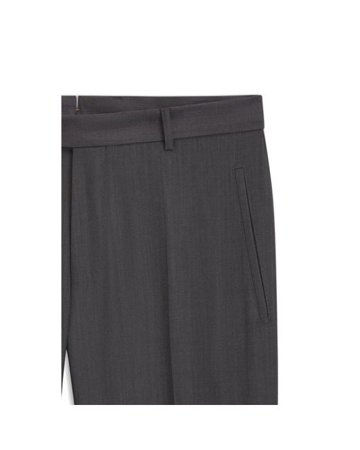 Boss Gray Regular-Fit Trousers for men