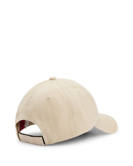 HUGO Natural Cotton-twill Cap With Logo Patch for men