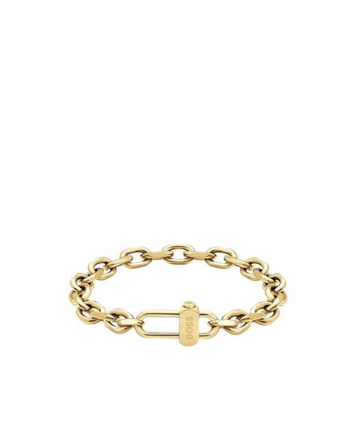 Boss Metallic Masculine Bracelet With Engraved Logo for men