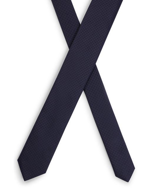 HUGO Krawatte aus Seide mit durchgehendem Jacquard-Muster in Blue für Herren