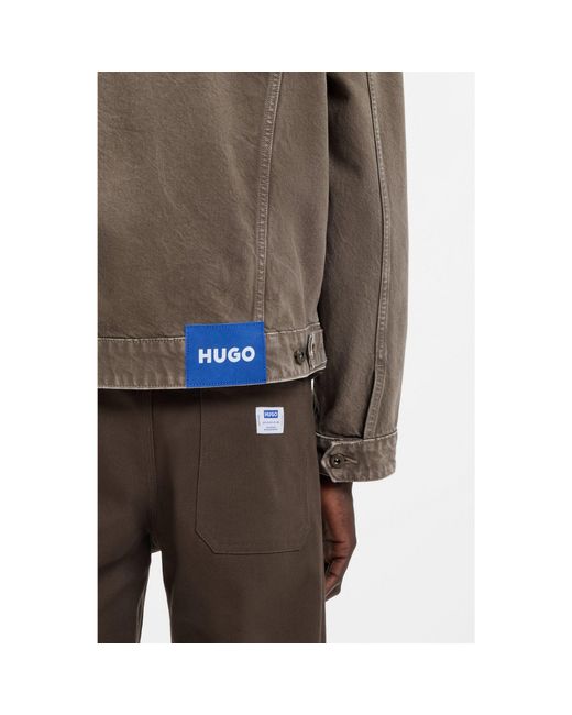 HUGO Brown Regular-Fit Jacket for men