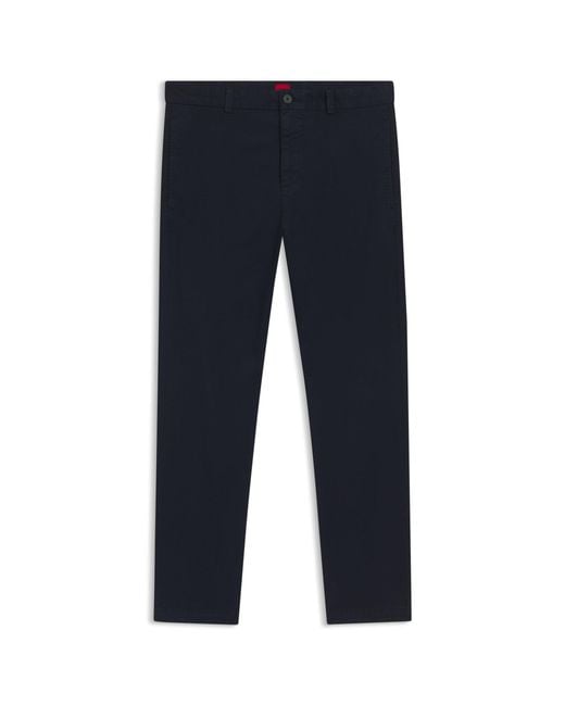 HUGO Black Slim-Fit Trousers for men