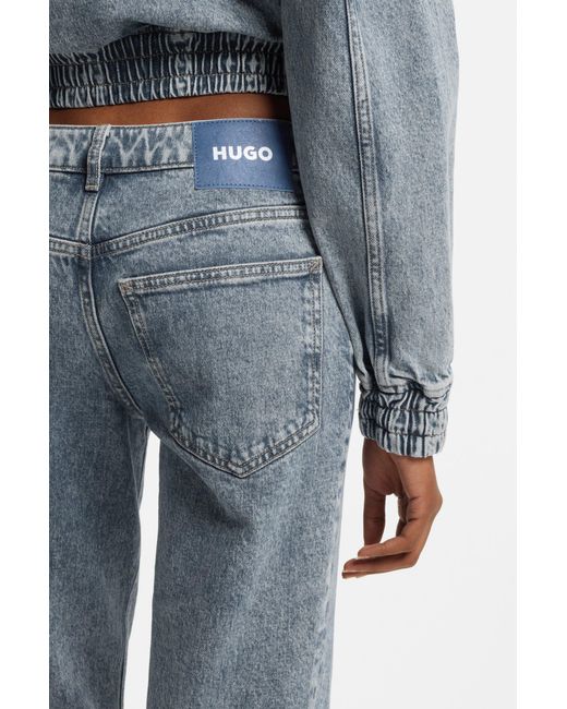 HUGO Bootcut Jeans Van Stretchdenim in het Blue