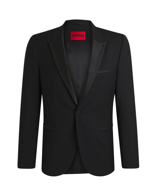 HUGO Extra Slim-Fit Smoking-Jackett Aus Funktionalem Stretch-Gewebe in Black für Herren