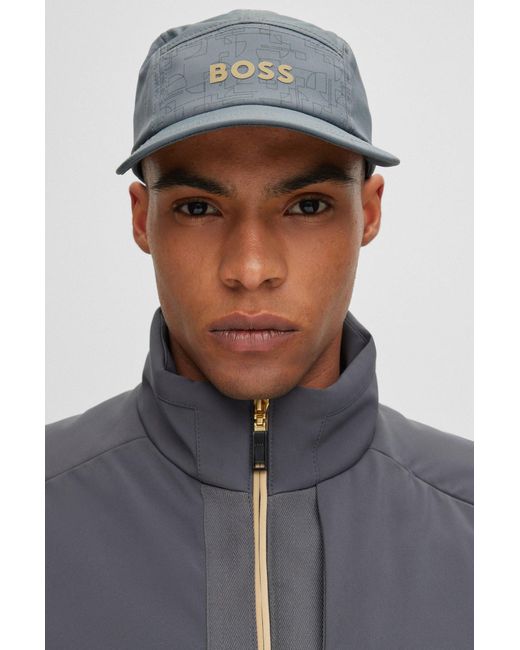 BOSS by HUGO BOSS Twill Running Cap With Logo And Seasonal Pattern in