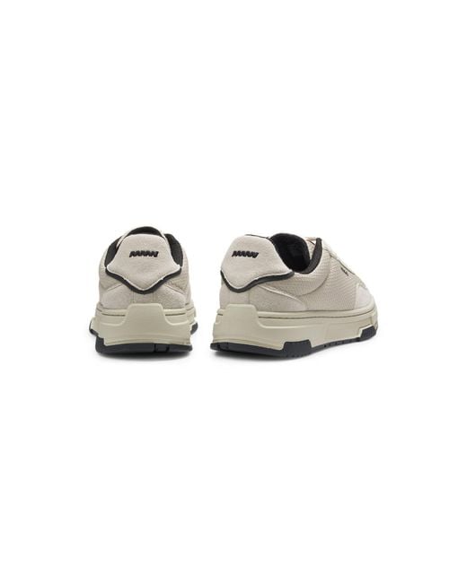 HUGO White Trainers With Textured Fabric And Faux Suede for men