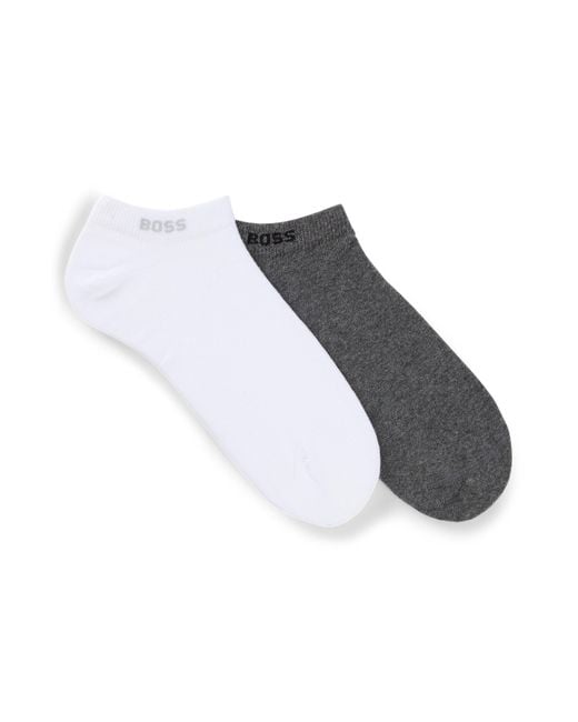 Boss Gray Two-pack Of Ankle Socks for men