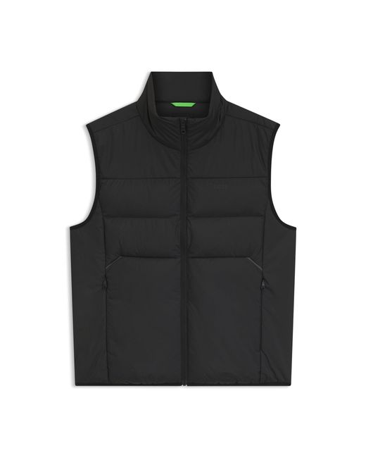 Boss Black Regular-Fit Padded Gilet With Zipped Pockets for men