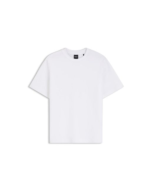 Boss White Relaxed-Fit T-Shirt