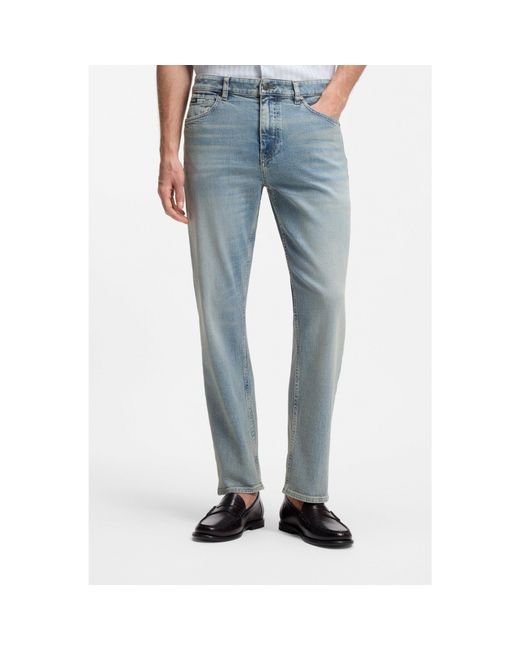 Boss Blue Straight-Fit Jeans for men