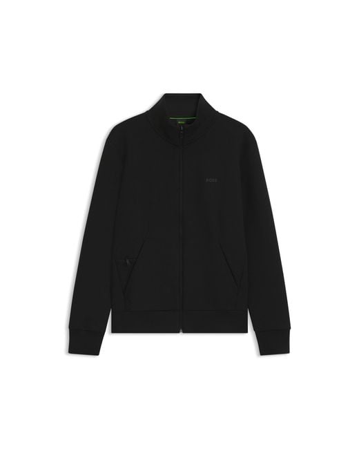 Boss Black Zip-Up Sweatshirt for men