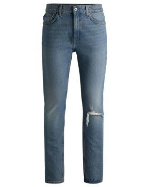 Jean Slim bleu en denim stretch confortable HUGO pour homme en coloris Blue