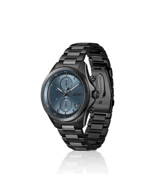 Boss Gray Letic-Plated Watch With Dial for men