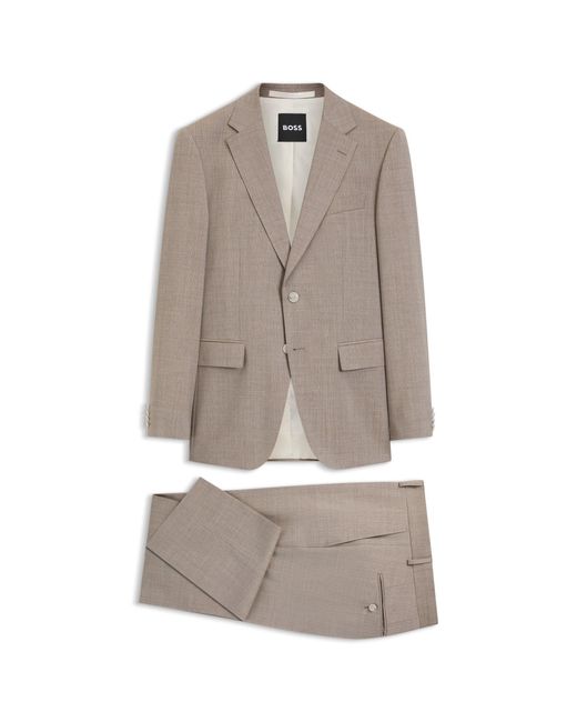 Boss White Two-Piece Slim-Fit Suit for men