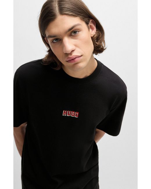 HUGO T-Shirt Diqitee 10257318 01, Black für Herren