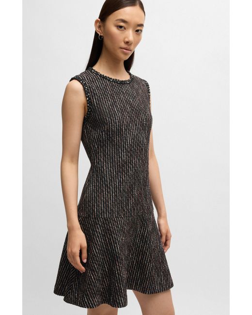 Boss Black Patterned Women's Business Dresses Size 12