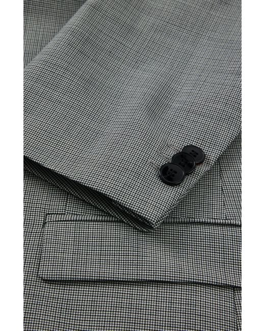 HUGO Blue Extra-slim-fit Suit In Houndstooth Performance-stretch Fabric for men