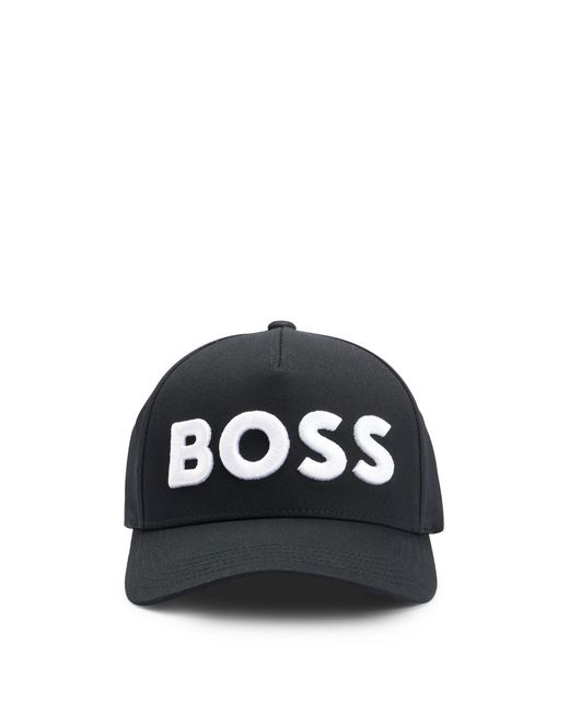 BOSS by Hugo Boss Black Cotton-twill Cap With Embroidered Logo And Adjustable Strap for men