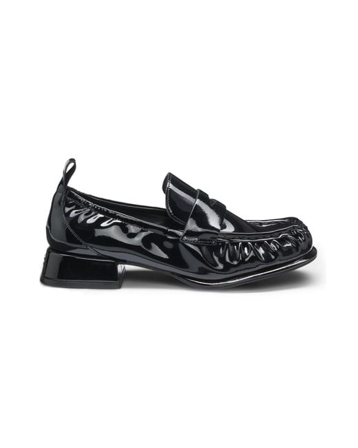 HUGO Black Pennyloafer Aus Kunstleder