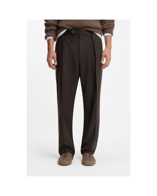 Boss Black Beckham X Relaxed-Fit Trousers for men