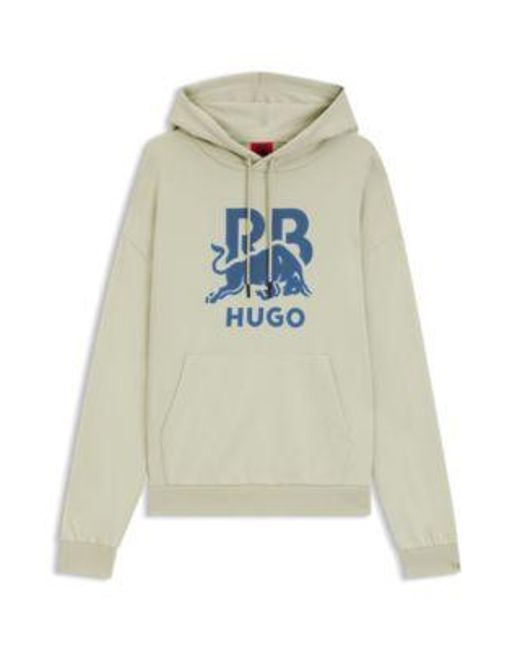 Sweat À Capuche En Molleton De Coton X Rb Avec Motif Taureau HUGO pour homme en coloris White