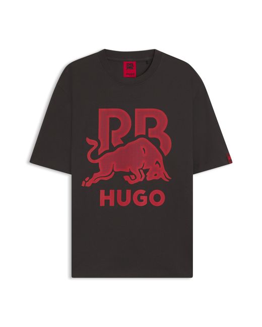 HUGO Red Dark Brown Men's T-shirts Size M for men