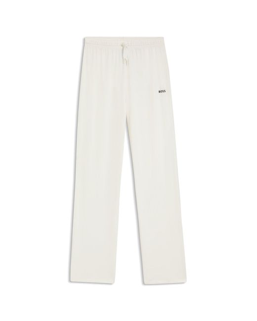 Boss White Drawstring Pyjama Bottoms