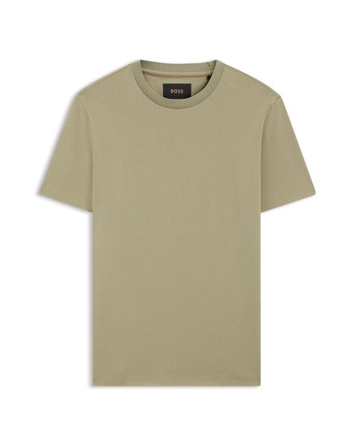 T-Shirt Regular En Coton Mercerisé Boss pour homme en coloris Green