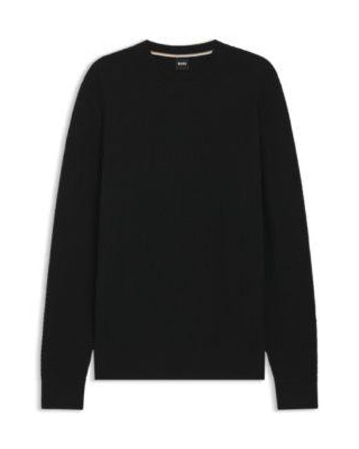 Pull En Maille De Coton Boss pour homme en coloris Black