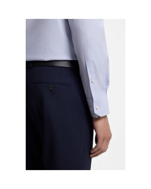 Boss Blue Regular-Fit Shirt for men