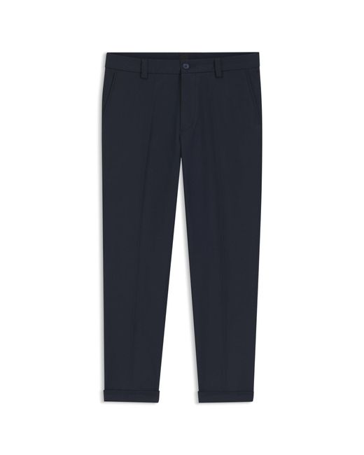 Boss Blue Modern-Fit Trousers for men