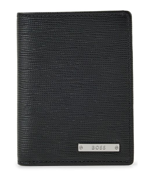 BOSS by HUGO BOSS Embossedleather Folding Card Holder With Metal Logo