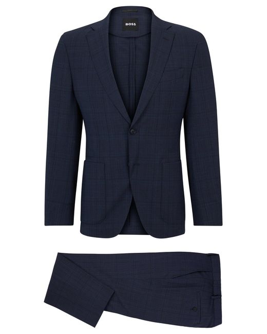 Boss Blue Slim-fit Suit for men
