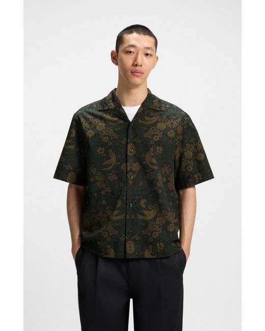 HUGO Black Light Green Men's Casual Shirts Size M for men