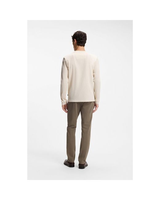 Boss Natural Cotton-Jersey T-Shirt With Crew Neck for men