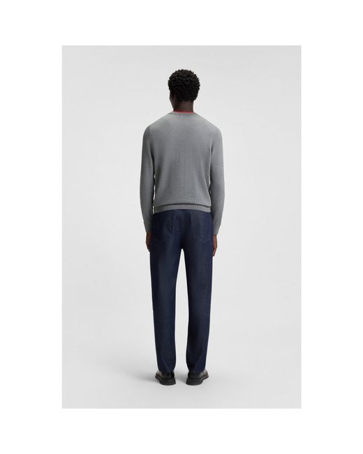 HUGO Gray Regular-Fit Sweater for men