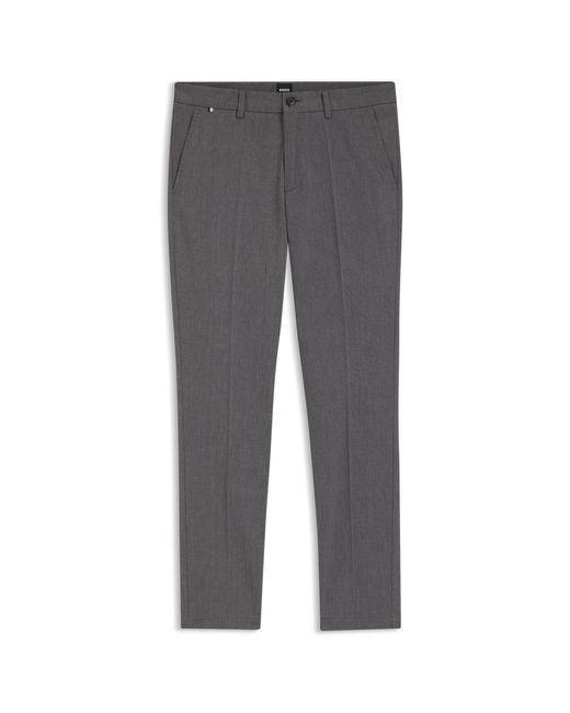Boss Gray Slim-Fit Trousers for men