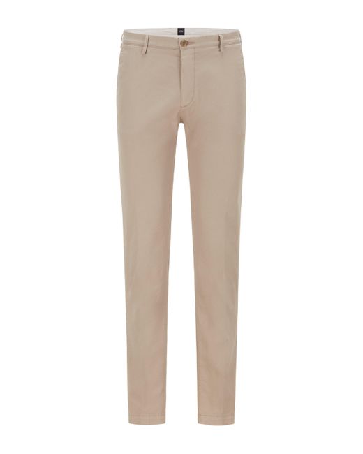 BOSS Rice3 d Beige Slim fit Chinos In Stretch Cotton 50325936 294 in Natural for Men Lyst