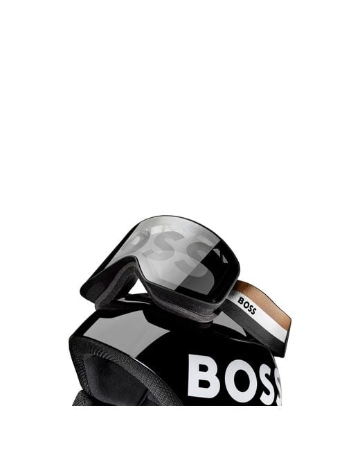 Boss Black Ski Goggles With Logo Detailing for men