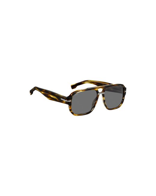 Boss Black Patterned-Acetate Sunglasses With-Tone Details for men