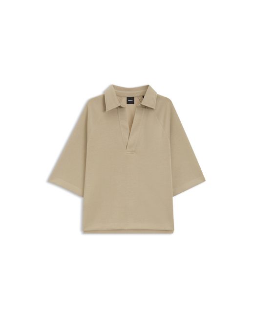 Boss Natural Loose-Fit Polo Sweatshirt