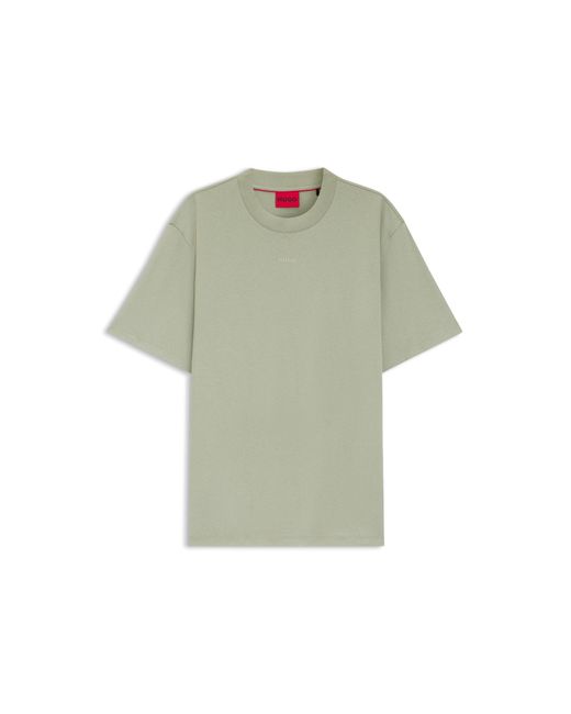 HUGO Green Relaxed-Fit T-Shirt With Central Logo Detail for men