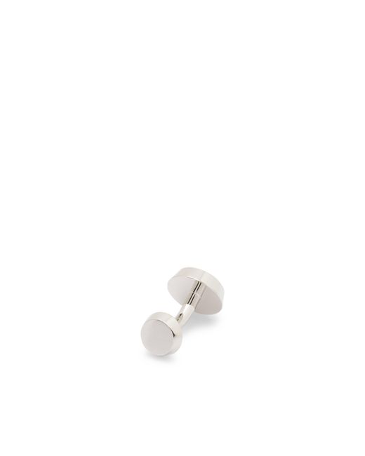Boss White Round Cufflinks With-Enamel Insert for men