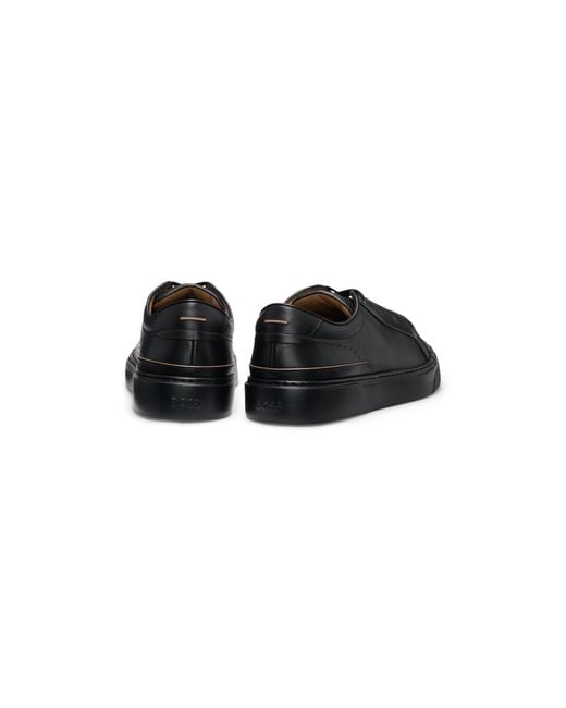 Boss Black Gary Leather Trainers With Hidden Laces for men